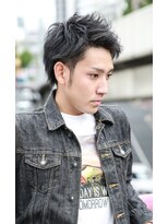 ココペリヘアー&nbsp;束感アップバング×ツーブロック×コンマヘア×グレージュ