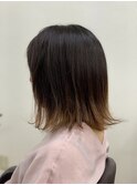 切りっぱなしボブスタイル
