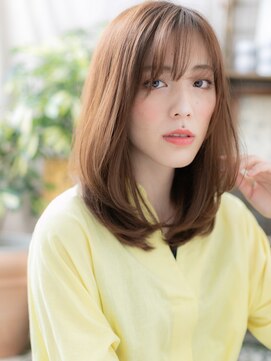 カバーヘア イヴ 戸頭店(COVER HAIR EVE) 大人ガーリーなシースルーバングワンカールb戸頭20代30代40代