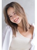 LIBERTE銀座　切りっぱなしミディアム×ハイトーンベージュ