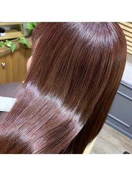カミケン 清明店(kamiken.) 美髪ピンクブラウン潤い大人さらツヤ美髪【カミケン清明店】