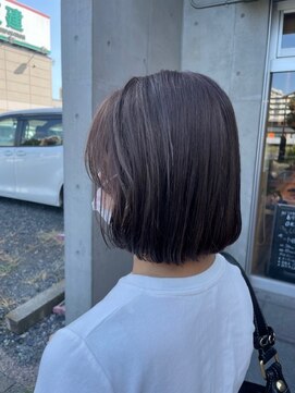 オーガニック ライフ 若葉 鶴ヶ島(organic+life) 20代30代アッシュグレージュミディアムボブ伸ばしかけ抜け感