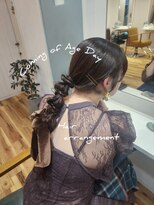 ヘアーリビングリコ 新潟笹口店(hair living Liko)&nbsp;ツルんとタイトめ編みおろしヘアアレンジ!