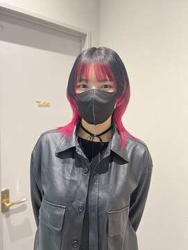 ジェム(GEM) 【hinana】ピンク×ブラック アンブレラカラー