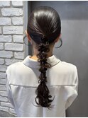三軒茶屋_レディース_ヘアアレンジ_ヘアセット_編みおろし_小顔