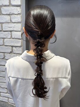 アース 三軒茶屋店(HAIR&MAKE EARTH) 三軒茶屋_レディース_ヘアアレンジ_ヘアセット_編みおろし_小顔