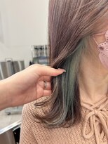 プラス ファースト ヘア(Plus 1st)&nbsp;イヤリングカラー ミントグリーン×オリーブブラウン