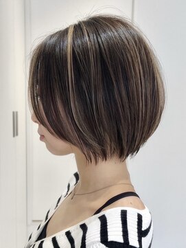 テクネ 天神大名(techne) 天神大名ダブルカラーショートボブショートカットハイライト