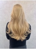 ミディアムヘアデザインカラーフェイスフレーミング暗めカラー