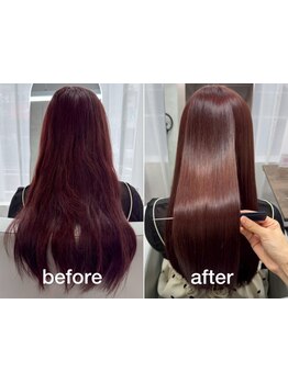 【髪質改善専門サロン】だから実現できるツヤ髪＊ダメージを最小限に抑えた施術で扱いやすい髪に◎