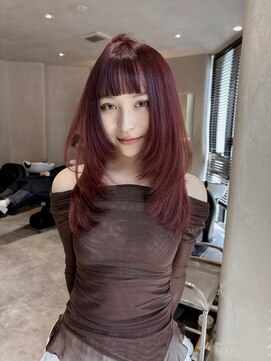 ジーナ 渋谷神南(Zina) レイヤーカット/ミディアムレイヤー/韓国レイヤー/韓国ヘア/前髪