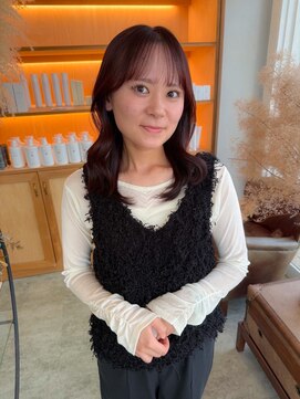 ユラギフロムユイマァル 水島店(YURAGI from YUIMARL) 韓国くびれ巻きレイヤー20代30代40代透明感カラーラベンダー