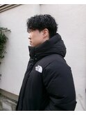 〈浅草 半個室〉 スパイラルパーマセンターパート