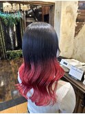 グラデーション×チェリーレッド