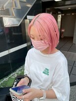  fit stand 千葉/ショートボブ/カット/パーマ/ダブルカラー/トリートメント/縮毛矯正&nbsp;イメチェン/ピンクベージュ/アンブレラカラー[千葉]