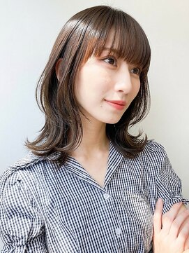 モッズヘア 足利(mod'hair) 髪質改善カラー外ハネミディくびれ小顔グレージュ春カラー