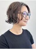 ＊外ハネボブゆるふわパーマボブ大人ボブ顎ラインボブ30代40代