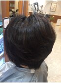 白髪ボカしにも効果的!大人グラデーションハイライトボブ