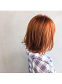 N/92co. 切りっぱなしボブ×オレンジカラー