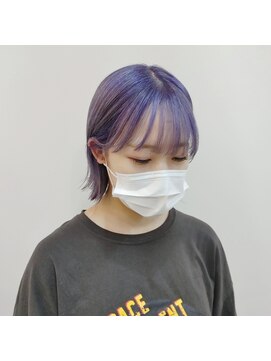 リノショアーズ 日本大通り店(RINOSHORES) 透明感ラベンダーダブルカラー韓国風ボブシースルー大人可愛い