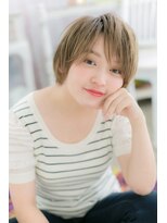 ミック ヘアアンドメイク アップ 駒込店(miq Hair&Make up) 大人ガーリー♪プラチナベージュ小顔ショートミニウルフb1