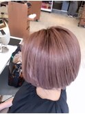ショートボブ/ピンクミルクティー