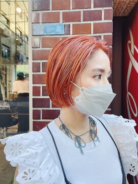 ウメヤ(UMEYA) ハイトーンオレンジベージュ　ミニボブショートボブ