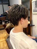 アイリーヘアデザイン(IRIE HAIR DESIGN) 【IRIE HAIR赤坂】センターパート×メンズパーマ×アップバング