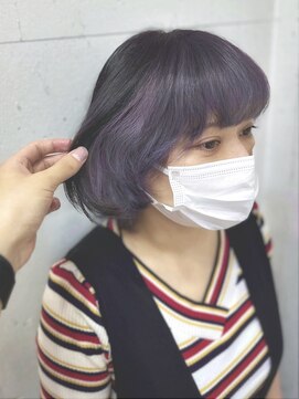 ビランチェ 池袋(bilancia) 前髪インナーカラーラベンダーフェイスフレーミングパープル