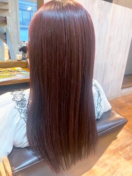 カミビトグロウ(kamibito glow) 20代30代40代ショコラブラウン髪質改善カラー艶感ストレート