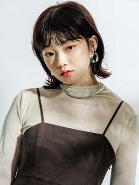 デイジー インデックスヘア 大島店(DAISY index hair) ピンクベージュ前髪カットインナーグレージュマチルダボブ