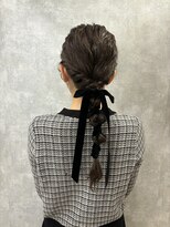 ラボヌールヘアー 宇都宮店(La Bonheur hair) 編み下ろし×リボン【宇都宮駅/レイヤーカット】