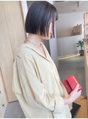 切りっぱなしボブアッシュカラー