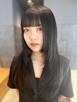 アイティーバイアルバム 北千住店(IT by ALBUM) 透明感カラー黒髪ウルフレイヤーロング_9668