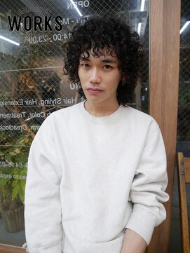ワークス ヘアデザイン(WORKS HAIR DESIGN) メンズスパイラルパーマ　ウルフパーマスタイル