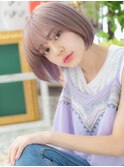大人ガーリーハイトーンカラー耳かけ小顔ボブc6志木10代20代30代