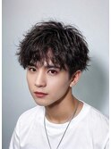 波巻きスパイラルパーママッシュショート無造作パーマ刈り上げ