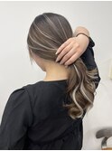 染めないハイライト シールエクステ ハイライトエクステ