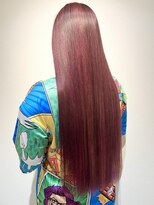 エイクス ヘア デザイン×美髪クリニック 千葉(AQs hair design)&nbsp;くびれヘア/アプリコットオレンジ/夏/髪質改善[千葉駅]