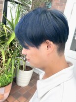 ユイマァル 倉敷店(YUIMARL)&nbsp;メンズスタイルメンズカットメンズブリーチブルーカラー