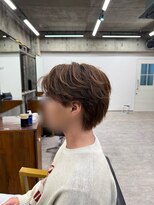 タメ(tame-)&nbsp;サーフカール/フェザーパーマ/ブルーブラック【都賀/メンズ】