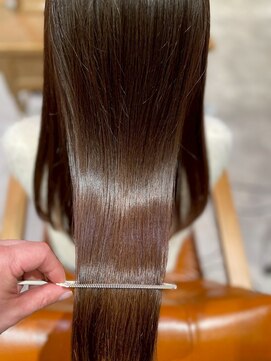 大船駅髪質改善カラー縮毛矯正艶カラートリートメントブラウン◆