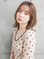 ニューヨークニューヨーク 寝屋川店(NYNY)&nbsp;ゆるふわミディアム/顔周りレイヤー/レイヤーカット/ベージュ