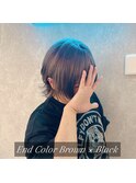 メンズ/エンドカラーブラウン×ブラック/落とせる黒/福岡久留米