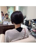 大人上品清潔感コンパクトミニマムショートスタイルヘア。