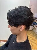 MEN’S HAIR/波巻きツイストスパイラル/リバースセンターパート