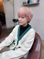 ハピネス 王寺店(Happiness)&nbsp;中性ヘア 中性マッシュ ハイトーンカラー 色気ヘア
