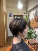 レッドハウス(RED HOUSE) ショートパーマ×白髪ぼかし