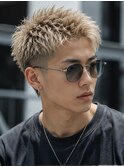 メンズハイトーン ブリーチ ダブルカラー ツーブロック 20代