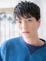 グルーミングサロン バーバー キャッスル 北浦和西口(Grooming salon Barber Castle)&nbsp;ブラック短髪ダウンパーマくせ毛風束感フェザーショートa1北浦和